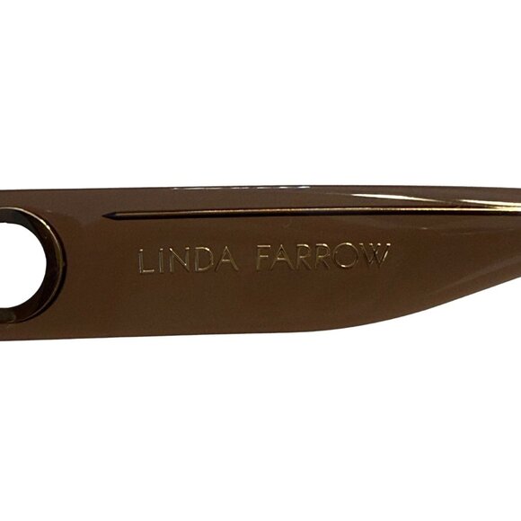 Linda Farrow Astrid Oversized Sunglasses Brown Aqua $570 NEW